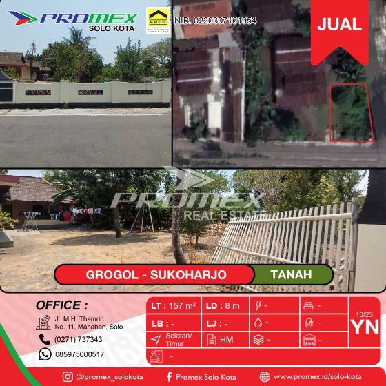 dijual-tanah-di-grogol-sukoharjo