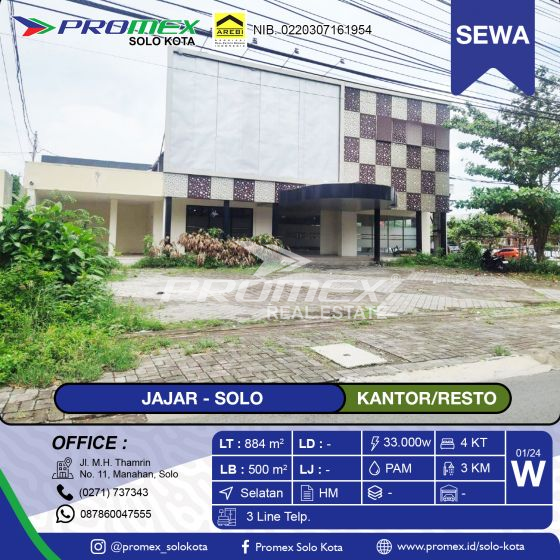 disewakan-kantor-resto-siap-pakai-di-jajar-solo