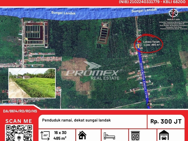 dijual-tanah-dekat-sungai-landak