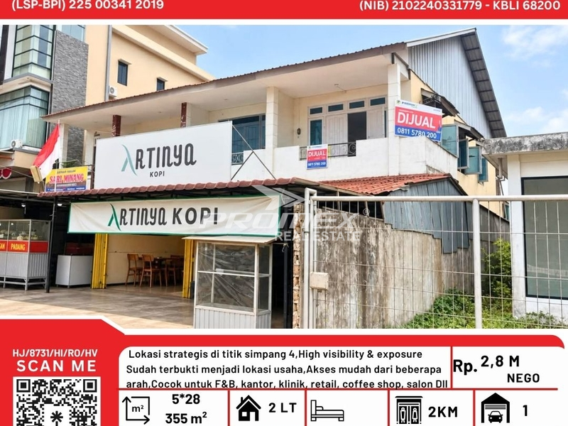 Ruko Dijual Jl. Pangeran Natakusuma