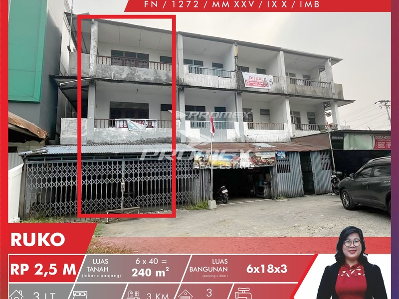 Dijual Ruko Strategis Dengan Lahan Parkir Luas!