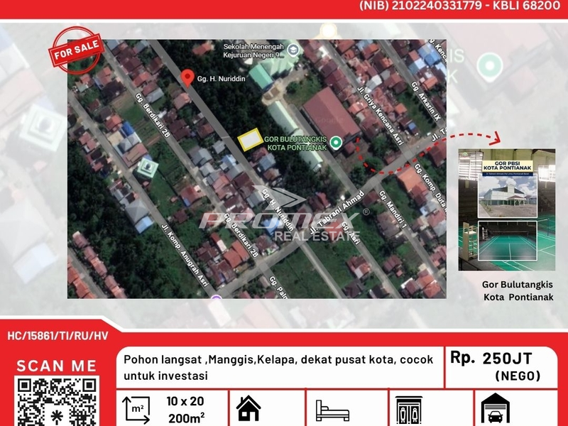 Tanah Dijalan Tabrani Ahmad Gg. Nurudin