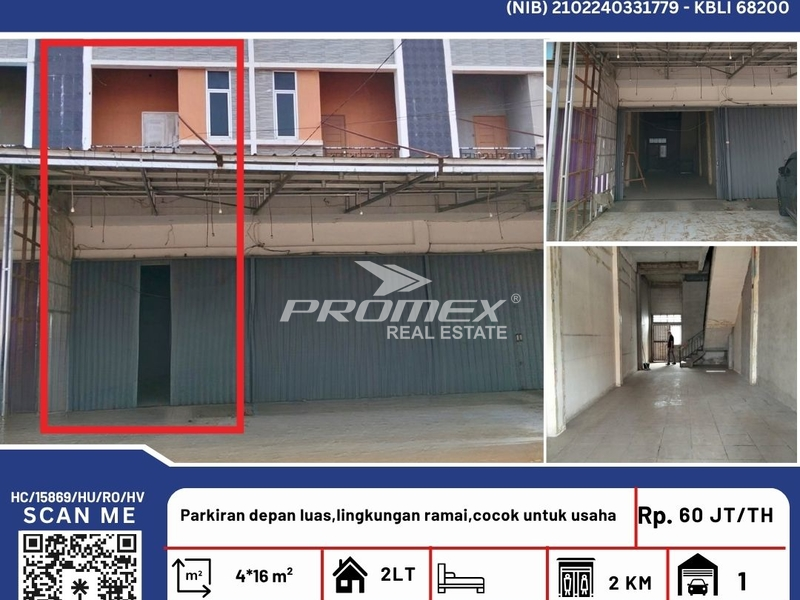 Ruko DIsewa Jl Parit Mayor