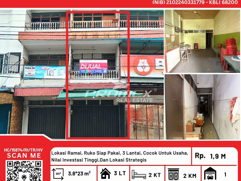Ruko Dijual Jl. Siam