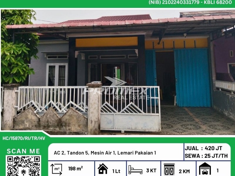 Rumah Dijual/Sewa Jl. Perdamaian